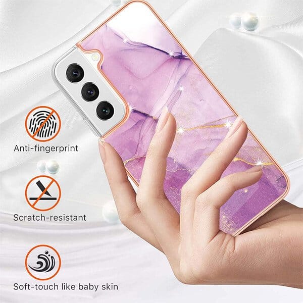 For Samsung Galaxy S21 FE Case Hard back Marble Pattern Slim Design Enhanced Camera and Screen Protection Girls and Women Cover (Purple) For Samsung Galaxy S21 FE Case Hard back Marble Pattern Slim Design Enhanced Camera and Screen Protection Girls and Women Cover (Purple)